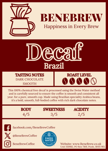 Decaf Brazil Label