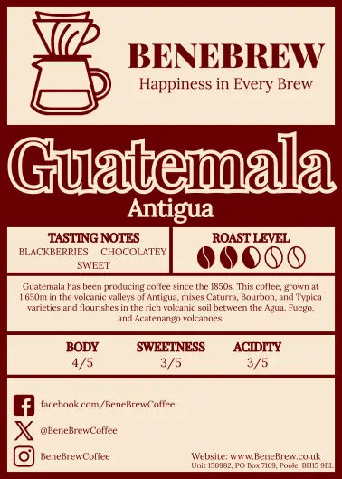 Guatemala Antigua Label